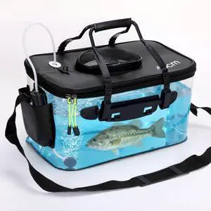 5/7/8Gallon Foldable Fishing Bucket with Aerator | Live Bait Bucket and Dual Outlet Air Pump, Heavy Duty EVA Collapsible Fish Basket for Kayak, Ice Fishing, Camping & Travel 5/7/8Gallon Foldable Fishing Bucket with Aerator | Live Bait Bucket and Dual Outlet Air Pump, Heavy Duty EVA Collapsible Fish Basket for Kayak, Ice Fishing, Camping & Travel