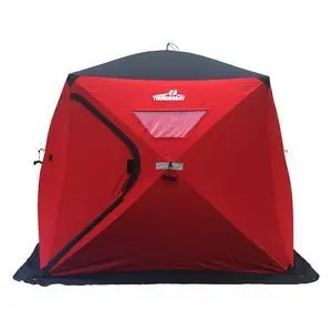 Ice Cube Series Pop-Up 3-4 Person Wide Bottom Ice Fishing Shelter, 39-56 Square Feet of Fishable Area, Portable 3-4 Person Ice Shanty Ice Cube Series Pop-Up 3-4 Person Wide Bottom Ice Fishing Shelter, 39-56 Square Feet of Fishable Area, Portable 3-4 Person Ice Shanty