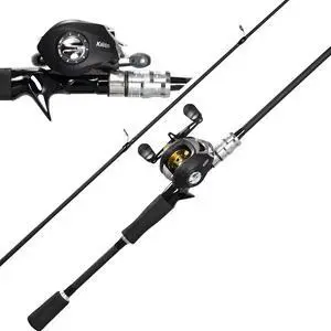 Fishing Rod and Reel Combo, Black Color Baitcasting Combo Baitcast Reel, 2-Piece Baitcaster Rod, Durable Fiberglass with Comfortable EVA Handle Fishing Rod and Reel Combo, Black Color Baitcasting Combo Baitcast Reel, 2-Piece Baitcaster Rod, Durable Fiberglass with Comfortable EVA Handle