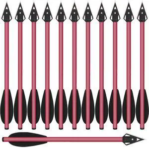 Mini Crossbow Bolts Aluminium Crossbow Arrows 6.3" Sharp Broadhead Tips Hunting Arrows for 50-80lbs Mini Crossbow Archery Pistol-Hunting Shooting Target Practice Mini Crossbow Bolts Aluminium Crossbow Arrows 6.3" Sharp Broadhead Tips Hunting Arrows for 50-80lbs Mini Crossbow Archery Pistol-Hunting Shooting Target Practice