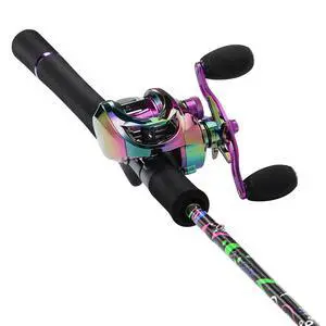 Fishing Rod and Reel Combo, Baitcasting/Spinning Combo, IM7 Graphite Blank Rods with EVA Handle Fishing Rod and Reel Combo, Baitcasting/Spinning Combo, IM7 Graphite Blank Rods with EVA Handle