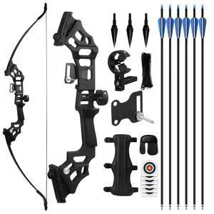Recurve Bow and Arrow Set for Adults, 3040lbs Right-Handed Archery Kit with Carbon Arrows & Accessories for Outdoor Target Practice Recurve Bow and Arrow Set for Adults, 3040lbs Right-Handed Archery Kit with Carbon Arrows & Accessories for Outdoor Target Practice