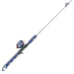 Wilder Fishing Reel and Rod Combo, 4'3" Durable Fiberglass Rod with Built-In Carabiner, Patented No-Tangle Reel, Pre-Spooled with 6-Pound Cajun Fishing Line Wilder Fishing Reel and Rod Combo, 4'3" Durable Fiberglass Rod with Built-In Carabiner, Patented No-Tangle Reel, Pre-Spooled with 6-Pound Cajun Fishing Line