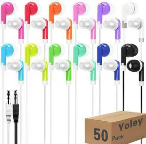 Classroom Earbuds Bulk 50 Pack for Kids School Children Student Boys Girls Toddler Teen and Adult(Mixed Colors) Classroom Earbuds Bulk 50 Pack for Kids School Children Student Boys Girls Toddler Teen and Adult(Mixed Colors)