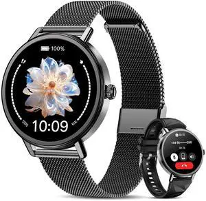 Smart Watches for Women Android / iPhone, 1.26" AMOLED Fitness Tracker with Bluetooth Calls, 8 Days Battery Life/Heart Rate Monitor/100+Sports Model, IP68 Waterproof Women's Smartwatches(2 Bands) Smart Watches for Women Android / iPhone, 1.26" AMOLED Fitness Tracker with Bluetooth Calls, 8 Days Battery Life/Heart Rate Monitor/100+Sports Model, IP68 Waterproof Women's Smartwatches(2 Bands)