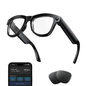 AI Smart Glasses with Camera, 4K Video Recording Glasses & 8MP Photo Capture, Open-Ear Bluetooth Audio Sunglasses, Real-Time Voice Translation, AI Assistant & Object Recognition for Travel Vlog AI Smart Glasses with Camera, 4K Video Recording Glasses & 8MP Photo Capture, Open-Ear Bluetooth Audio Sunglasses, Real-Time Voice Translation, AI Assistant & Object Recognition for Travel Vlog