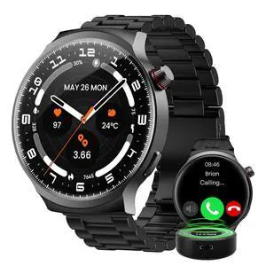 Smart Watch for Men, 1.85" Large Display, 40-Day Daily Use Battery, Answer/Make Calls, 100+ Sports Modes, Compatible Android & iOS (Includes Steel Strap & Charging Dock) Smart Watch for Men, 1.85" Large Display, 40-Day Daily Use Battery, Answer/Make Calls, 100+ Sports Modes, Compatible Android & iOS (Includes Steel Strap & Charging Dock)