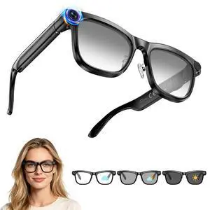 AI Smart Glasses with 8MP Camera, 1080P Video Recording Sunglasses | Photo Capture | Object Recognition | One-Click Video Generation | Real-Time Live View | Bluetooth Calls | AI Assistant AI Smart Glasses with 8MP Camera, 1080P Video Recording Sunglasses | Photo Capture | Object Recognition | One-Click Video Generation | Real-Time Live View | Bluetooth Calls | AI Assistant
