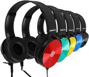 Classroom Headphones-Bulk 10-Pack, Student On Ear Color Varieties- Comfy Swivel Earphones for Library, School, Airplane, Kids-for Online Learning and Travel, HQ Stereo Sound 3.5mm Jack (Colorful) Classroom Headphones-Bulk 10-Pack, Student On Ear Color Varieties- Comfy Swivel Earphones for Library, School, Airplane, Kids-for Online Learning and Travel, HQ Stereo Sound 3.5mm Jack (Colorful)