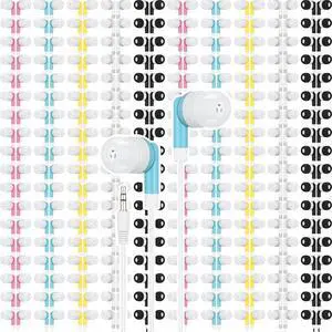 400 Packs Bulk Earbuds Kids Wired Headphones Colorful in Ear Earphones Classroom Buds for Smartphones Laptop School Library Students Supplies, 5 Colors 400 Packs Bulk Earbuds Kids Wired Headphones Colorful in Ear Earphones Classroom Buds for Smartphones Laptop School Library Students Supplies, 5 Colors
