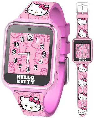 Hello Kitty Kids Smartwatch - Interactive Touchscreen with 10 Watch Faces, Camera, Games, Alarm, Step Tracker & More - Fun Gift for Girls with Pink Silicone Strap - Fits Wrists 5.5'' to 8.0" Hello Kitty Kids Smartwatch - Interactive Touchscreen with 10 Watch Faces, Camera, Games, Alarm, Step Tracker & More - Fun Gift for Girls with Pink Silicone Strap - Fits Wrists 5.5'' to 8.0"