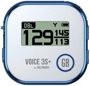 GOLFBUDDY Voice 3S+ Talking Golf GPS Rangefinder | Clip-On Hat GPS with Slope On/Off | Audio Distance to Front/Center/Back | 40,000 Courses | 18-Hour Battery | No Subscription Fees (Blue) GOLFBUDDY Voice 3S+ Talking Golf GPS Rangefinder | Clip-On Hat GPS with Slope On/Off | Audio Distance to Front/Center/Back | 40,000 Courses | 18-Hour Battery | No Subscription Fees (Blue)