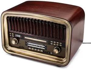 All-in-One AM/FM Radio with CD Player, Bluetooth Input, USB Playback & Recording, SD Card Playback, Aux Input, Built-in Speakers, Handmade Wooden Exterior All-in-One AM/FM Radio with CD Player, Bluetooth Input, USB Playback & Recording, SD Card Playback, Aux Input, Built-in Speakers, Handmade Wooden Exterior