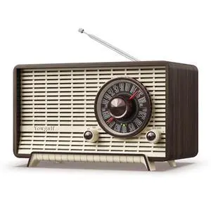 AM FM Radio Classic Retro Wood Table Bluetooth Speaker Plug-in Wall | Vintage wooden cabinet portable radio with stable reception,AC power,loud speaker, large tuning dial,decor & gift for seniors AM FM Radio Classic Retro Wood Table Bluetooth Speaker Plug-in Wall | Vintage wooden cabinet portable radio with stable reception,AC power,loud speaker, large tuning dial,decor & gift for seniors