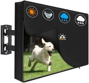 Outdoor TV Cover 70 to 75 Inch - 600D Waterproof Weatherproof TV Protector with Zipper for 70-75 Inch Flat Screen TVs, Heavy Duty Enclosure for Outside Use Outdoor TV Cover 70 to 75 Inch - 600D Waterproof Weatherproof TV Protector with Zipper for 70-75 Inch Flat Screen TVs, Heavy Duty Enclosure for Outside Use
