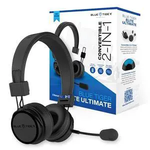 Premium Elite Ultimate Single and Dual Ear 2-in-1 Bluetooth Headset Professional Noise Cancellation Head Set with Microphone USB-C Fast Charge & Long Battery Life Premium Elite Ultimate Single and Dual Ear 2-in-1 Bluetooth Headset Professional Noise Cancellation Head Set with Microphone USB-C Fast Charge & Long Battery Life