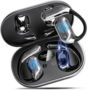 Open Ear Earbuds Wireless Bluetooth 6.1, Bluetooth Earbuds with Earhooks, HiFi Stereo Open Ear Headphones with ENC Mic, IP7 Waterproof Wireless Headphones for Running, Sports, Workout and Business Open Ear Earbuds Wireless Bluetooth 6.1, Bluetooth Earbuds with Earhooks, HiFi Stereo Open Ear Headphones with ENC Mic, IP7 Waterproof Wireless Headphones for Running, Sports, Workout and Business