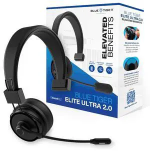 Elite Ultra 2.0 Wireless Bluetooth Headset One-Ear Piece Trucker Professional Headset - Bluetooth 5.2 with Microphone 60 Hours Talk Time, 1200 Hours Standby Elite Ultra 2.0 Wireless Bluetooth Headset One-Ear Piece Trucker Professional Headset - Bluetooth 5.2 with Microphone 60 Hours Talk Time, 1200 Hours Standby