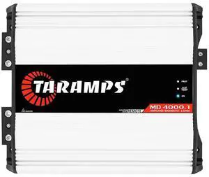 Taramps MD 4000.1 1 Ohm Car Audio Amplifier, 4000W RMS Full Range Digital Monoblock Class D Mosfet Amp, Crossover High/Low Pass Filter, Bass Boost, Gain Control LED Power Indicator, High Performance Taramps MD 4000.1 1 Ohm Car Audio Amplifier, 4000W RMS Full Range Digital Monoblock Class D Mosfet Amp, Crossover High/Low Pass Filter, Bass Boost, Gain Control LED Power Indicator, High Performance