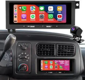 Car Radio for Dodge Ram 1500 2500 3500 1994-2001, Jeep Grand Cherokee 1996-1998, Wrangler 1997-2002, Chrysler Town & Country 1990-2000,6.86'' Touchscreen Stereo CarPlay Android Auto GPS Bluetooth WiFi Car Radio for Dodge Ram 1500 2500 3500 1994-2001, Jeep Grand Cherokee 1996-1998, Wrangler 1997-2002, Chrysler Town & Country 1990-2000,6.86'' Touchscreen Stereo CarPlay Android Auto GPS Bluetooth WiFi
