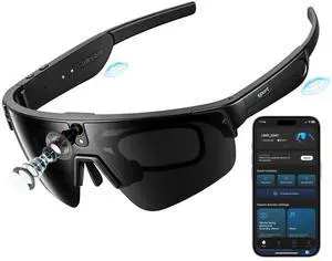 4K Camera Glasses, AI Smart Sports Recording Sunglasses, HD Video & Photo, Electronic Image Stabilization, Live Translation, AI Voice Assistant, IP66 Waterproof for Cycling Hiking 4K Camera Glasses, AI Smart Sports Recording Sunglasses, HD Video & Photo, Electronic Image Stabilization, Live Translation, AI Voice Assistant, IP66 Waterproof for Cycling Hiking