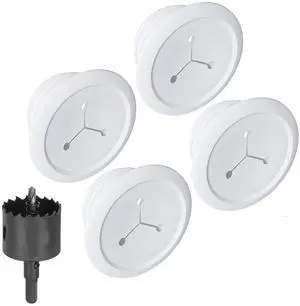 Wall Cable Hiders for Cable Management - 2.25" Mini Cord Hider Conceals 3 Low Voltage Cables Behind Wall - Perfect for Speakers, Mounted TVs, Desks & More - White 4-Pack Wall Cable Hiders for Cable Management - 2.25" Mini Cord Hider Conceals 3 Low Voltage Cables Behind Wall - Perfect for Speakers, Mounted TVs, Desks & More - White 4-Pack
