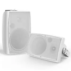 8-Inch Woofer 600W Outdoor Bluetooth Speakers Wired, Large Wall-Mount Size(10.6"x9.4"x16.33" 11.4lbs Each), IP44 Waterproof All-Weather for Commercial Areas, Spacious Backyards 8-Inch Woofer 600W Outdoor Bluetooth Speakers Wired, Large Wall-Mount Size(10.6"x9.4"x16.33" 11.4lbs Each), IP44 Waterproof All-Weather for Commercial Areas, Spacious Backyards