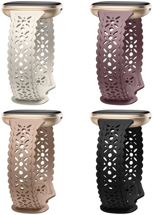 4 pack Lace Silicone Band Compatible for Fitbit Sense Bands/Fitbit Versa 3 Bands Women/Fitbit Versa 4 Bands/Sense 2 Bands, Soft Ultrathin Hollow-out Sport Watch Strap Replacement Wristbands 4 pack Lace Silicone Band Compatible for Fitbit Sense Bands/Fitbit Versa 3 Bands Women/Fitbit Versa 4 Bands/Sense 2 Bands, Soft Ultrathin Hollow-out Sport Watch Strap Replacement Wristbands