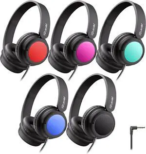 Kids Headphones 5 Pack for Students K-12 & Teachers Classroom/Study | SafeSound Tech3.0, Durable PP Material, Multiple Folding Options, Soft Classroom Headphones for Tablets/Laptop, 5Pack Colored Kids Headphones 5 Pack for Students K-12 & Teachers Classroom/Study | SafeSound Tech3.0, Durable PP Material, Multiple Folding Options, Soft Classroom Headphones for Tablets/Laptop, 5Pack Colored