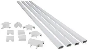 Legrand Cordmate II 120 Inch 12 Piece Cord Cover Kit White | Cord Hider, On Wall, Self Adhesive, Hide up to 3 Cords, Cut to Size, Customizable, Cable Concealer Legrand Cordmate II 120 Inch 12 Piece Cord Cover Kit White | Cord Hider, On Wall, Self Adhesive, Hide up to 3 Cords, Cut to Size, Customizable, Cable Concealer
