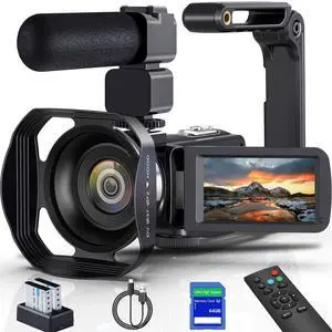 8K Video Camera Camcorder 64MP Wifi IR Night Vision Webcam Camcorders | Vlogging Cameras for YouTube with 18X Digital Zoom 3.0Touch Screen Stabilizer, Mic, 64G SD Card, Remote Control, 2 Batteries 8K Video Camera Camcorder 64MP Wifi IR Night Vision Webcam Camcorders | Vlogging Cameras for YouTube with 18X Digital Zoom 3.0Touch Screen Stabilizer, Mic, 64G SD Card, Remote Control, 2 Batteries