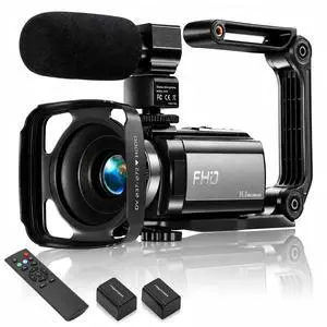 Video Camera Camcorder Full HD 1080P 36MP 16x Zoom for YouTube | Vlog camera with 270° rotatable screen, stereo microphone, dual battery included Video Camera Camcorder Full HD 1080P 36MP 16x Zoom for YouTube | Vlog camera with 270° rotatable screen, stereo microphone, dual battery included