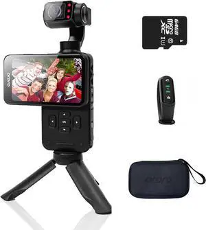 M5 5K Gimbal Camera | 3-Axis Stabilization | 3.5" Rotatable Touchscreen | IR Night Vision | Face Tracking | Vlog Camcorder for YouTube w/64GB Card, Stand & Remote M5 5K Gimbal Camera | 3-Axis Stabilization | 3.5" Rotatable Touchscreen | IR Night Vision | Face Tracking | Vlog Camcorder for YouTube w/64GB Card, Stand & Remote