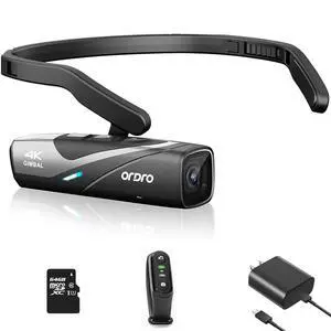 EP8 4K 60FPS Head-Mounted Camera with 2-Axis Gimbal Stabilizer | Wearable Vlog Cam | Auto Focus, WiFi App & Remote Control | Includes 64GB Card EP8 4K 60FPS Head-Mounted Camera with 2-Axis Gimbal Stabilizer | Wearable Vlog Cam | Auto Focus, WiFi App & Remote Control | Includes 64GB Card