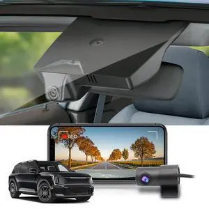 4K Dual Dash Cam Adapts for Kia EV9 2023-2026 Wind Land GT-Line (Part No#DO000), Integrated OEM Style, Front 2160P+Rear 1080P Video, Loop Recording, WiFi&APP, G-Sensor, Easy to Use, 128GB Card 4K Dual Dash Cam Adapts for Kia EV9 2023-2026 Wind Land GT-Line (Part No#DO000), Integrated OEM Style, Front 2160P+Rear 1080P Video, Loop Recording, WiFi&APP, G-Sensor, Easy to Use, 128GB Card