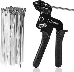 Metal tie wrap Gun kit,Stainless Steel Cable Tie Gun and 100PCS 4.6 x 270mm Stainless Steel Cable Ties,Zip Tie Tool,Cable Tie Gun Metal tie wrap Gun kit,Stainless Steel Cable Tie Gun and 100PCS 4.6 x 270mm Stainless Steel Cable Ties,Zip Tie Tool,Cable Tie Gun
