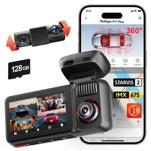 F17 Plus 4 Channel Dash Cam,STARVIS 2 IMX675, 360° Inside & Outside Recording, 2.7K Front + 1080P Cabin & Rear, 5.8GHz WiFi GPS, Voice Control, Touchscreen, Parking Mode, Free 128GB Card, HDR F17 Plus 4 Channel Dash Cam,STARVIS 2 IMX675, 360° Inside & Outside Recording, 2.7K Front + 1080P Cabin & Rear, 5.8GHz WiFi GPS, Voice Control, Touchscreen, Parking Mode, Free 128GB Card, HDR