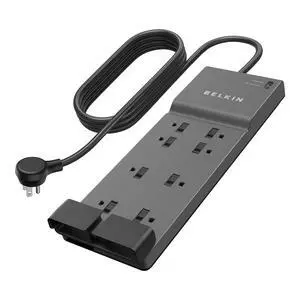 Power Strip Surge Protector with 8 Outlets, 6 ft Long Flat Plug Heavy Duty Extension Cord + Overload Protection for Home, Office, Travel, Compuer Desktop & Phone Charging Brick (3,550 Joules) Power Strip Surge Protector with 8 Outlets, 6 ft Long Flat Plug Heavy Duty Extension Cord + Overload Protection for Home, Office, Travel, Compuer Desktop & Phone Charging Brick (3,550 Joules)