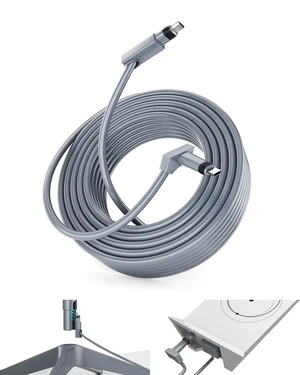 150FT/46M Starlink Gen 2 Cable Waterproof Replacement Extension Cord for Gen 2 Standard Kit, HighSpeed Durable Gray Line for Rectangular Satellite V2 150FT/46M Starlink Gen 2 Cable Waterproof Replacement Extension Cord for Gen 2 Standard Kit, HighSpeed Durable Gray Line for Rectangular Satellite V2