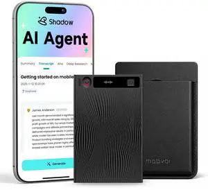 TicNote AI Voice Recorder, AI Transcription & Summary, 64GB | with Case, APP Control, 120+ Languages, Dual-Mode Recording, Voiceprint Identification, AI Shadow, 600 Minutes Free/Month TicNote AI Voice Recorder, AI Transcription & Summary, 64GB | with Case, APP Control, 120+ Languages, Dual-Mode Recording, Voiceprint Identification, AI Shadow, 600 Minutes Free/Month