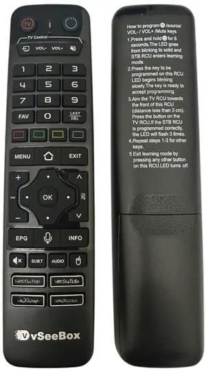 Replacement Voice Remote for VSeeBox V6 Max with Backlit Keys Replacement Voice Remote for VSeeBox V6 Max with Backlit Keys
