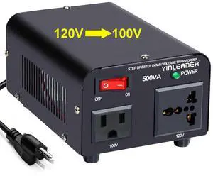 500W US to Japan Voltage Converter 120V to 100V Step Down Transformer | for Japanese Appliances (turntable/player/Amplifier/yogurtia/consoles/synthesizers, etc.) use in US 500W US to Japan Voltage Converter 120V to 100V Step Down Transformer | for Japanese Appliances (turntable/player/Amplifier/yogurtia/consoles/synthesizers, etc.) use in US