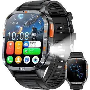 Military Smart Watches for Men with GPS/Compass/Altitude/Flashlight,2.01" HD Screen,Voice Assistant,Answer/Make Calls,Smart watch for Android iOS,Heart Rate Sleep Monitor,Smartwatch 120+ Sport Modes Military Smart Watches for Men with GPS/Compass/Altitude/Flashlight,2.01" HD Screen,Voice Assistant,Answer/Make Calls,Smart watch for Android iOS,Heart Rate Sleep Monitor,Smartwatch 120+ Sport Modes