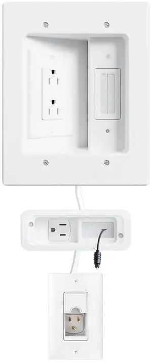 Ultimate in-Wall Cable Management Kit for Mounted TV & Soundbar - Includes Soundbar & TV Wire Management - Conceals Power, HDMI, Optical, and Low-Voltage Wires Behind Wall Model: WSIWPSB1 Ultimate in-Wall Cable Management Kit for Mounted TV & Soundbar - Includes Soundbar & TV Wire Management - Conceals Power, HDMI, Optical, and Low-Voltage Wires Behind Wall Model: WSIWPSB1
