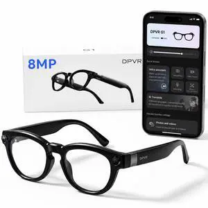AI Smart Glasses with Camera and Bluetooth 8MP HD Camera Glasses for Men & Women, Video Recording Glasses with Voice Assistant, 141-Language Real-Time Translation, for Travel, Work, Music, Vlog AI Smart Glasses with Camera and Bluetooth 8MP HD Camera Glasses for Men & Women, Video Recording Glasses with Voice Assistant, 141-Language Real-Time Translation, for Travel, Work, Music, Vlog