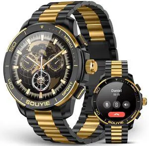 SW-7 Lux Smart Watch for Men, 1.43" AMOLED, AI Voice, Bluetooth Call | High-Gloss Ceramic Bezel & Two-Tone Steel, AI GPT Voice Assistant, Health Monitor, 100+ Sports Modes, Compatible iOS Android SW-7 Lux Smart Watch for Men, 1.43" AMOLED, AI Voice, Bluetooth Call | High-Gloss Ceramic Bezel & Two-Tone Steel, AI GPT Voice Assistant, Health Monitor, 100+ Sports Modes, Compatible iOS Android