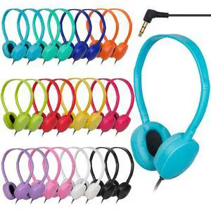 Headphones Bulk 24 Pack for Classroom School,Wholesale Earphones | Class Set for Students Teens and Adult Multi Color 3.5mm Jack (12 Colors) Headphones Bulk 24 Pack for Classroom School,Wholesale Earphones | Class Set for Students Teens and Adult Multi Color 3.5mm Jack (12 Colors)