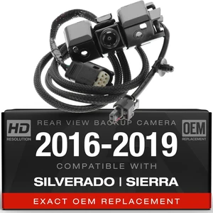 Backup Camera Compatible with 2016-2019 Chevy Silverado, GMC Sierra - OEM Replacement Reverse Camera 84062896, 590-111 Backup Camera Compatible with 2016-2019 Chevy Silverado, GMC Sierra - OEM Replacement Reverse Camera 84062896, 590-111