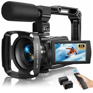 8K Video Camera Camcorder Latest 88MP Ultra HD Video Cameras WiFi Vlogging Camera for YouTube 18X Digital Video Cameras with Microphone 6-Axis Anti-Shake IR Night Vision Video Recorder 8K Video Camera Camcorder Latest 88MP Ultra HD Video Cameras WiFi Vlogging Camera for YouTube 18X Digital Video Cameras with Microphone 6-Axis Anti-Shake IR Night Vision Video Recorder