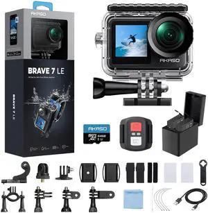 Brave 7 LE 4K30fps Action Camera with 64GB MicroSDXC U3 Memory Card Accessories Kit Bundle Ultra HD 131FT Waterproof Camera EIS 2.0 WiFi Remote Control Zoom Underwater Camera Brave 7 LE 4K30fps Action Camera with 64GB MicroSDXC U3 Memory Card Accessories Kit Bundle Ultra HD 131FT Waterproof Camera EIS 2.0 WiFi Remote Control Zoom Underwater Camera
